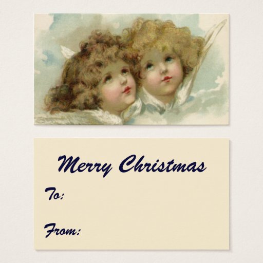 Customizable Vintage Religion, Victorian Christmas Angels Business Cards
