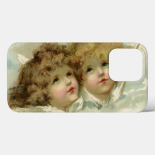 Vintage Christmas, Victorian Angels in the Clouds iPhone 13 Pro Case