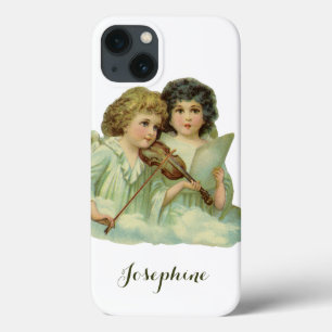 Vintage Christmas, Victorian Angels Music Violin iPhone 13 Case