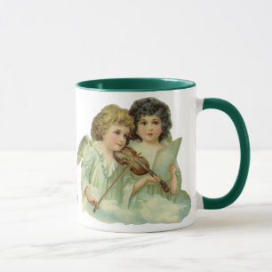 Vintage Christmas, Victorian Angels Music Violin Mug