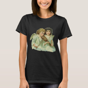 Vintage Christmas, Victorian Angels Music Violin T-Shirt
