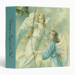 Vintage Christmas, Victorian Angels with a Bell 3 Ring Binder