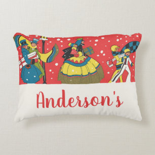 Vintage Christmas, Victorian Family Accent Pillow