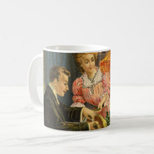 Vintage Christmas, Victorian Family Dinner Coffee Mug