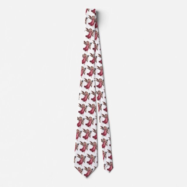 Vintage Christmas, Victorian Guardian Angel Neck Tie (Front)