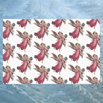 Vintage Christmas  Victorian Guardian Angel Tissue Paper by ChristmasCafe at Zazzle