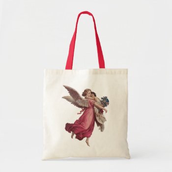 Vintage Christmas  Victorian Guardian Angel Tote Bag by ChristmasCafe at Zazzle