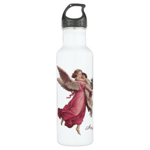 Vintage Christmas, Victorian Guardian Angel Water Bottle