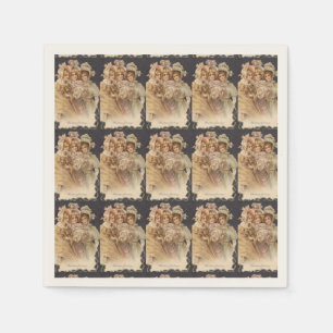 Vintage Christmas Victorian Holiday Napkins