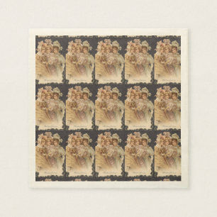 Vintage Christmas Victorian Holiday Napkins