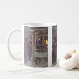 Vintage Christmas, Victorian People at a Party Coffee Mug