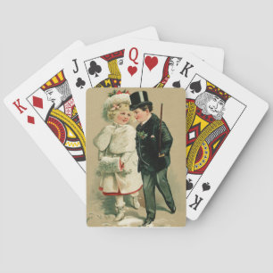 Vintage Christmas Victorian Playing Cards