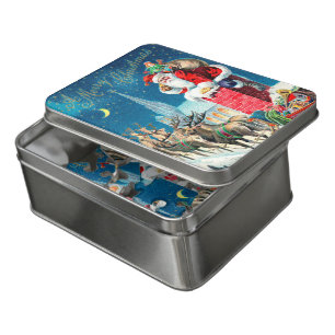 Vintage Christmas Victorian Santa Claus on Chimney Jigsaw Puzzle