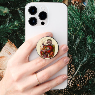 Vintage Christmas, Victorian Santa Claus Pipe Toys PopSocket