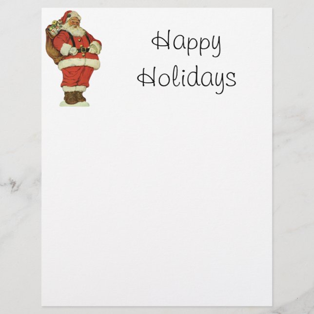 Vintage Christmas, Victorian Santa Claus with Toys (Front)