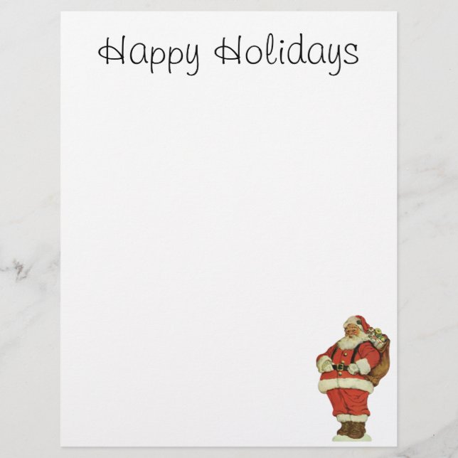 Vintage Christmas, Victorian Santa Claus with Toys (Front)