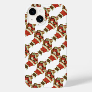 Vintage Christmas, Victorian Santa Claus with Toys Case-Mate iPhone 14 Case