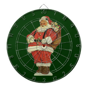 Vintage Christmas, Victorian Santa Claus with Toys Dart Board