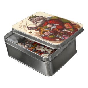 Vintage Christmas, Victorian Santa Claus With Toys Jigsaw Puzzle