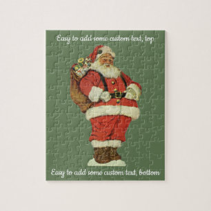 Vintage Christmas, Victorian Santa Claus with Toys Jigsaw Puzzle