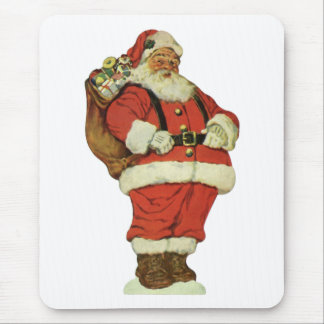 Vintage Christmas, Victorian Santa Claus with Toys Mouse Pad