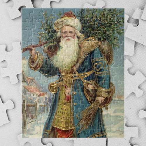 Vintage Christmas Victorian Santa Claus with Tree Jigsaw Puzzle