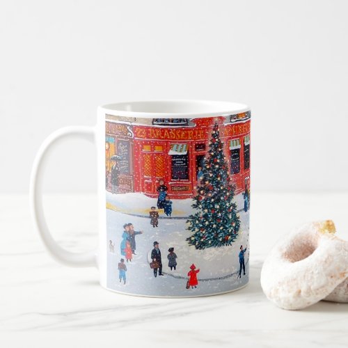 Vintage Christmas Village Coffee Mug