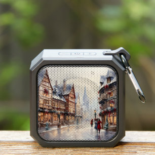 Vintage Christmas Village Street Holiday Bluetooth Speaker