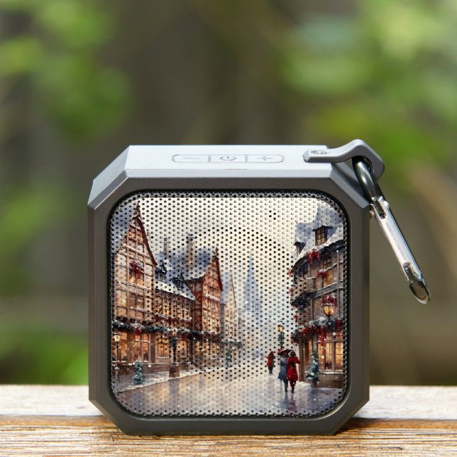 Vintage Christmas Village Street Holiday Bluetooth Speaker (Insitu(Outdoor))