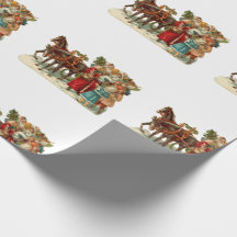 Vintage Christmas, Vintage Horse Drawn Christmas, 