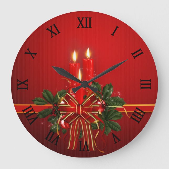vintage Christmas Wall Clock (Front)