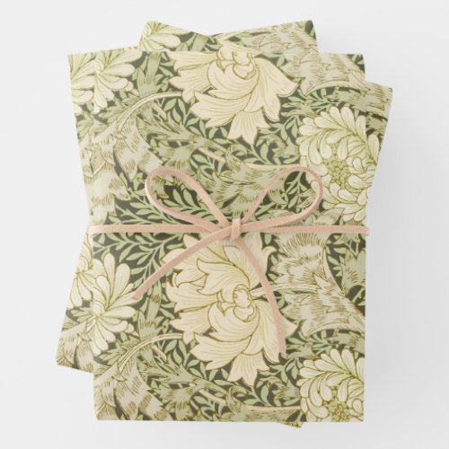 Vintage Christmas William Morris Wrapping Paper Sheets