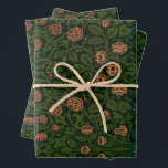 Vintage Christmas, William Morris Wrapping Paper Sheets<br><div class="desc">An awesome elegant vintage William Morris Christmas wrapping paper. Violet and Columbine pattern. Stand apart from the crowd with this unique one of a kind design.</div>