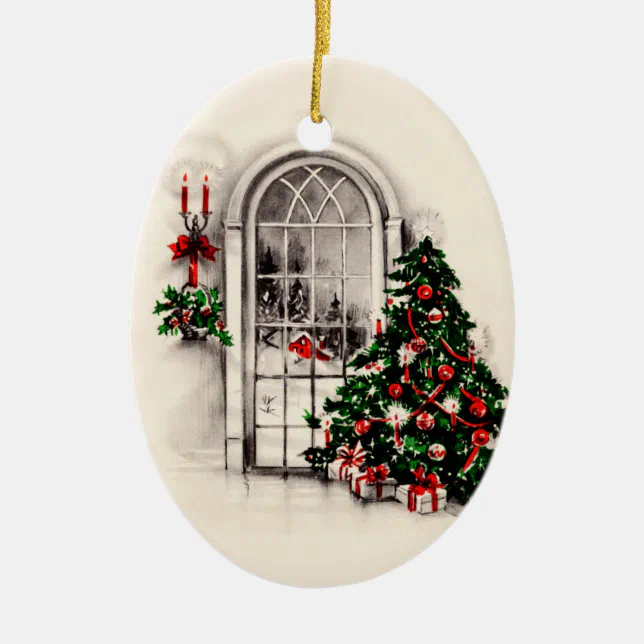 Vintage Christmas Window Lights Ornament Zazzle