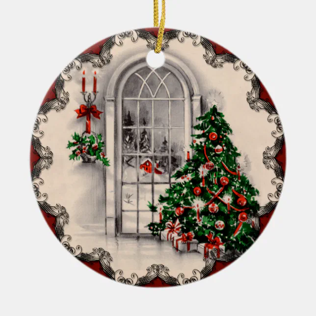 Vintage Christmas Window Lights Ornament Zazzle