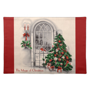 Vintage Christmas Window Placemat
