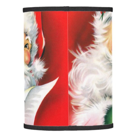 Vintage Christmas Winking Santa Lamp Shade (Back)