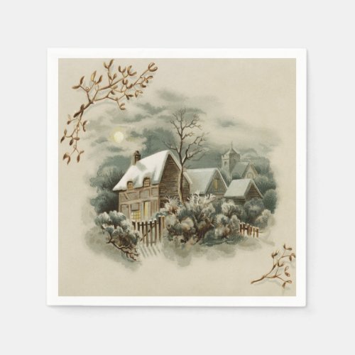 Vintage Christmas Winter Country Napkins