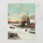 Vintage Christmas Winter Holiday Postcard at Zazzle