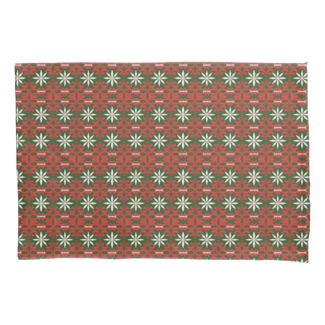 Vintage Christmas/winter patterned  Pillow Case (Front)
