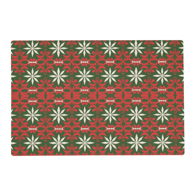 Vintage Christmas/winter patterned  Placemat (Front)