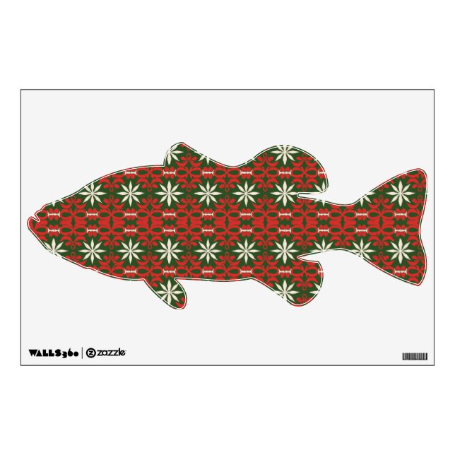Vintage Christmas/winter patterned  Wall Decal (Front)