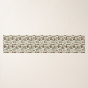 Vintage Christmas Winter Scene Scarf
