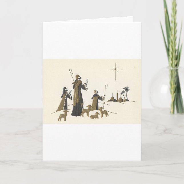 Vintage Christmas Wise Men Holiday Card (Front)
