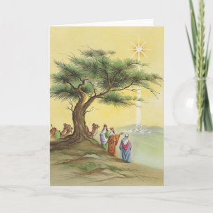 Vintage Christmas Wise Men Holiday Card