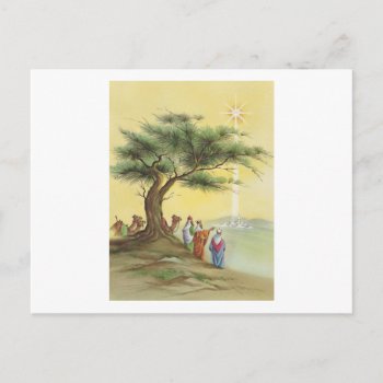 Vintage Christmas Wise Men Holiday Postcard by Gypsify at Zazzle