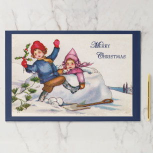 Vintage Christmas Wish Paper Placemat Book
