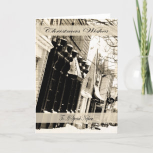 Vintage Christmas Wishes, Nephew Holiday Card