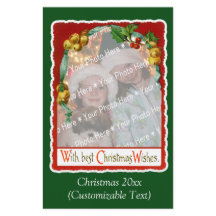 Vintage Christmas Wishes Photo Template