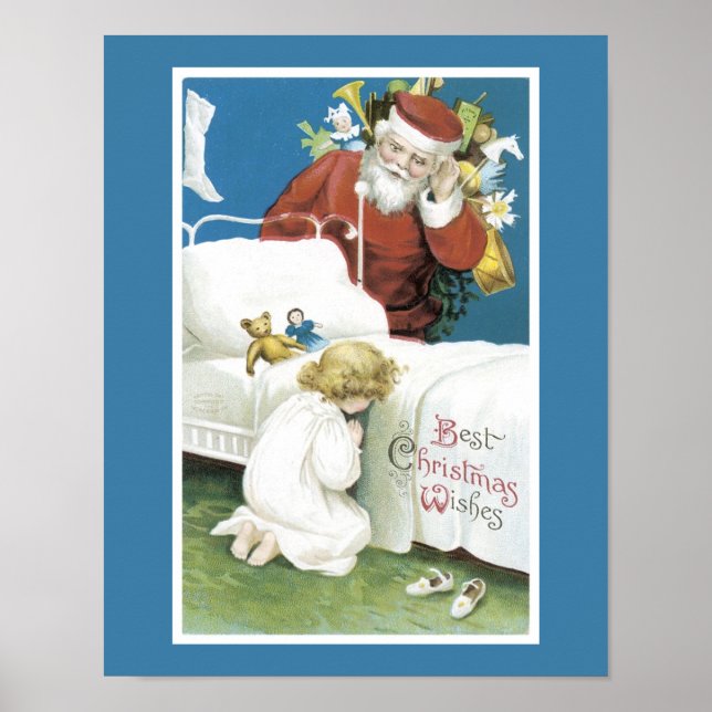 Vintage Christmas Wishes Poster (Front)